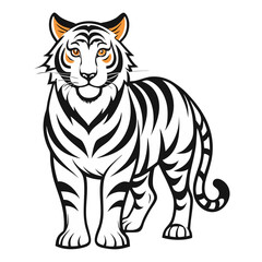 Tiger line art vector 