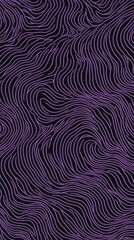 Obraz premium Abstract Line Art Design: Intricate Patterns in Purple and Black