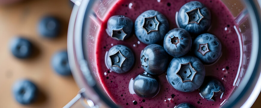 Indulge in this vibrant blueberry smoothie! Fresh, juicy blueberries blended to perfection. A burst of flavor in every sip!