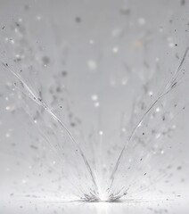 Naklejka premium Delicate abstract silver sparks floating on a clean white background, air bubbles, gentle shine , micro sparkles