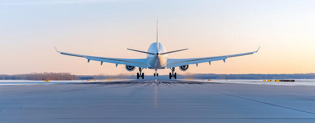 A large commercial airplane is taking off from a runway,landing.