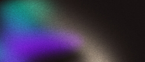 Colorful abstract light gradient on dark background with soft noise texture
