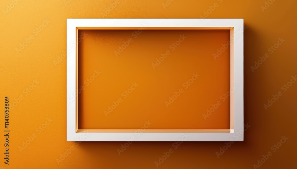 Poster elegant copper paper gradient with white rectangular outline smooth reflective surface for premium d
