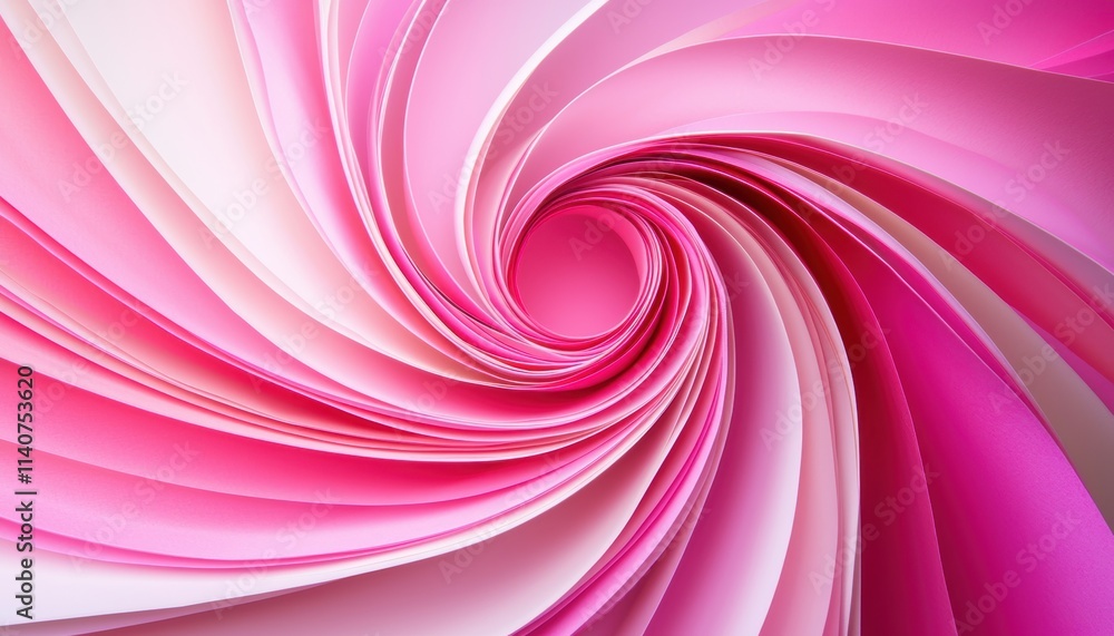 Poster elegant pastel pink paper curl with soft gradients clean abstract background perfect for branding an
