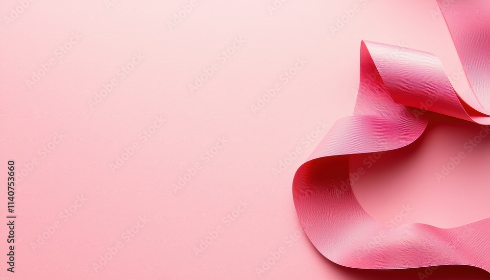 Poster elegant pastel pink paper curl with soft gradients clean abstract background perfect for branding an