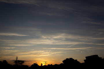 Cloudscape, Colored Clouds at Sunset