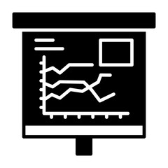 Filled Graph Solid Style Icon