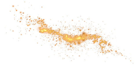 Obraz premium Gold curved light line, rope, spiral, tape. Smooth festive gold line with light effects. Light golden Twirl. Curve light effect of golden line. PNG. 