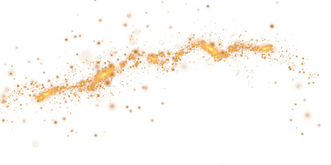Gold curved light line, rope, spiral, tape. Smooth festive gold line with light effects. Light golden Twirl. Curve light effect of golden line. PNG.
