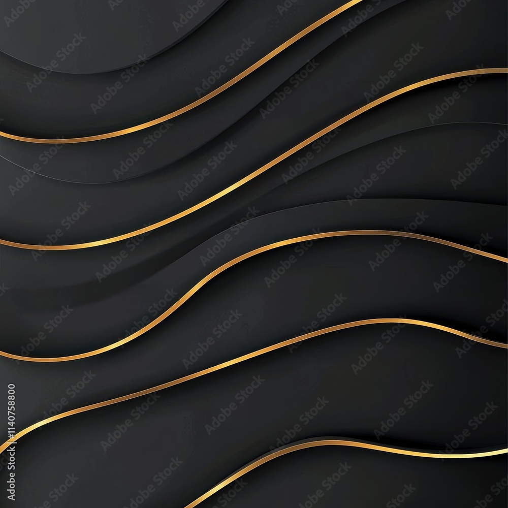 Poster dark paper layers with flowing lines and subtle light contrasts elegant matte texture perfect for lu