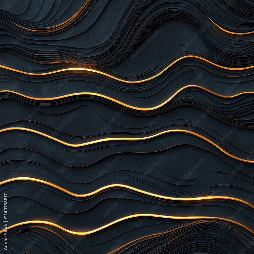 Poster dark paper layers with flowing lines and subtle light contrasts elegant matte texture perfect for lu