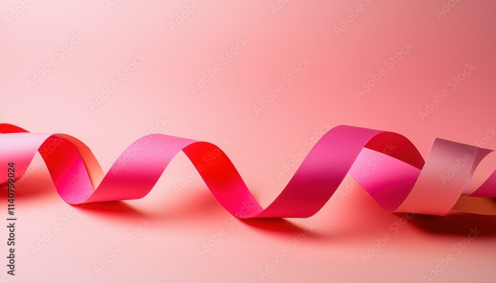 Poster elegant pastel pink paper curl with soft gradients clean abstract background perfect for branding an
