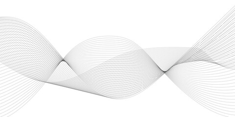 Abstract grey smooth element swoosh speed wave modern stream background. Abstract wave line for banner, wallpaper background with wave design. Abstract business wave curve lines background.