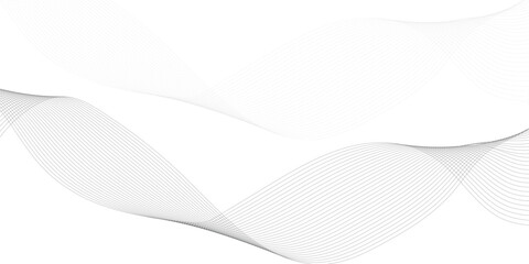 Abstract grey smooth element swoosh speed wave modern stream background. Abstract wave line for banner, wallpaper background with wave design. Abstract business wave curve lines background.