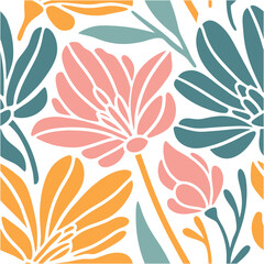 abstract, art, background, beach, beautiful, Abstract Seamless floral pattern. Blooming spring flowers in elegant. eps 10.