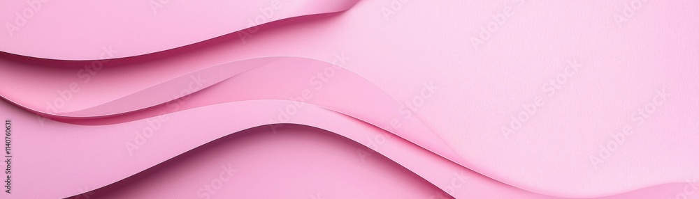 Poster light pink paper fold with subtle shine and smooth texture modern minimalist abstract design for pro