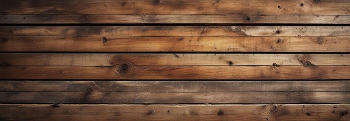 Naklejka premium Distressed wood plank texture with weathered look, rustic finish, textured background , earthy tone