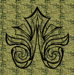 abstract floral decorative vintage illustration pattern