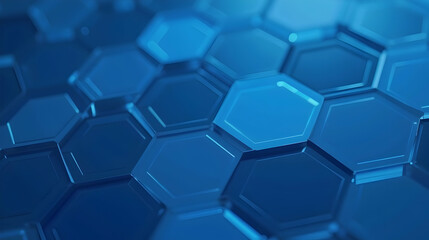 Intricate Blue Hexagon Pattern: A mesmerizing abstract design of interconnected geometric shapes creating a sense of depth and technological advancement.