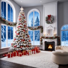 christmas tree with gifts