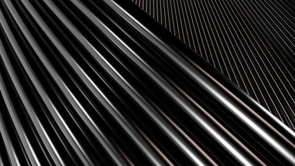 Abstract background with metallic waves, shiny surface in dark tones, modern design for wallpapers, presentations, banners, and graphic design