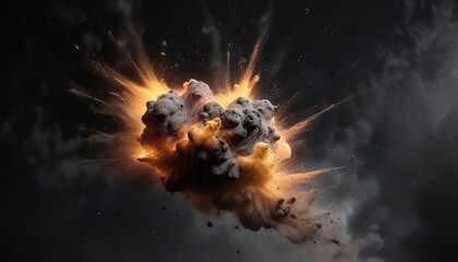 Dust particles moving through the air on a black background, kinetic energy, air currents, floating specks