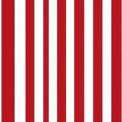 Fototapeta premium A classic rectangular flag with bold red and white stripes on a white background 