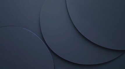 Abstract Dark Blue Circles Overlapping Design