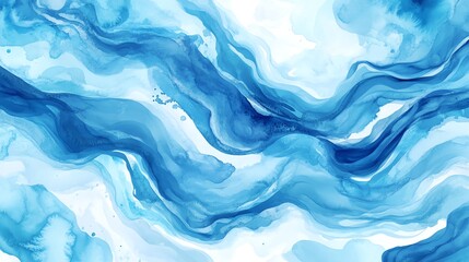 Obraz premium Abstract blue watercolor texture with smooth flowing patterns.