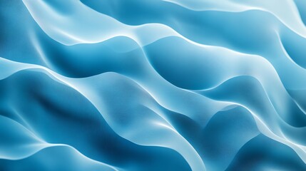 Obraz premium Abstract blue wave patterns representing fluid motion and serenity.