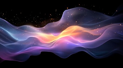 Obraz premium Abstract Background with Purple, Pink, and Golden Sparkles for Decorative or Design Use