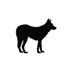 silhouette of a wolf