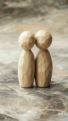A symbolic artwork depicting the bond and unity between two figures, representing connection and love. Ideal for conveying themes of togetherness.