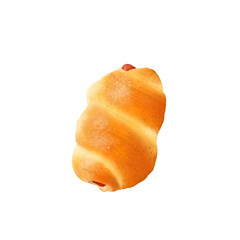 Pig in a basket sausage and bread