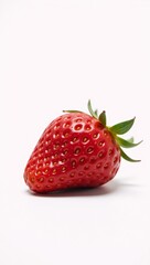 Isolated fresh strawberries against white backdrop JamCocktails