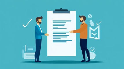 Agreement business background illustration