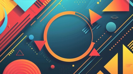Obraz premium Abstract geometric shapes background illustration