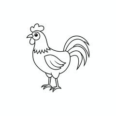  Vector illustration of a rooster