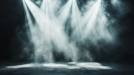 Dramatic Stage Light Fog Creating Enigmatic Atmosphere