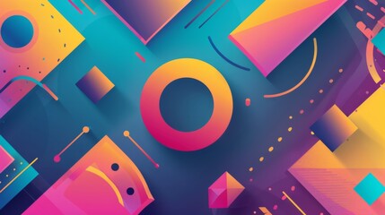 Obraz premium Abstract geometric shapes background illustration