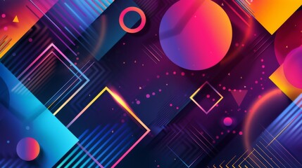 Obraz premium Abstract geometric shapes background illustration