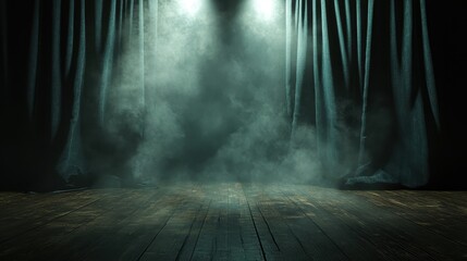 Mysterious Stage Smoke Dramatic Lighting Theatre Production