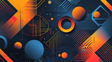 Abstract geometric shapes background illustration