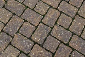 Block paving pattern in close up