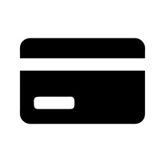 Fototapeta premium credit card vector black icon