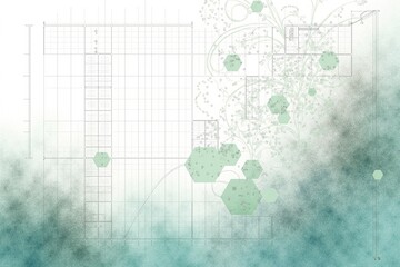 Obraz premium Blueprint Floor Plan Abstract