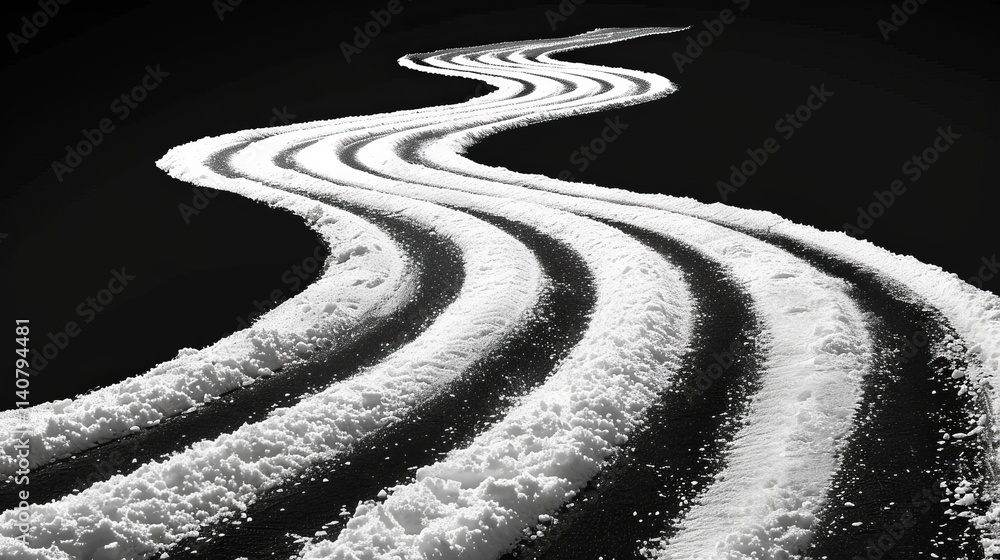 Poster intricate patterns of heroin displayed against a dark background for visual impact