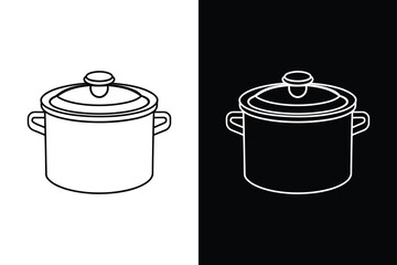 Stock pot icon vector on White Background ,Vector Art Illustration on white background.