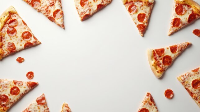 Delicious Pizza Party with Scattered Slices