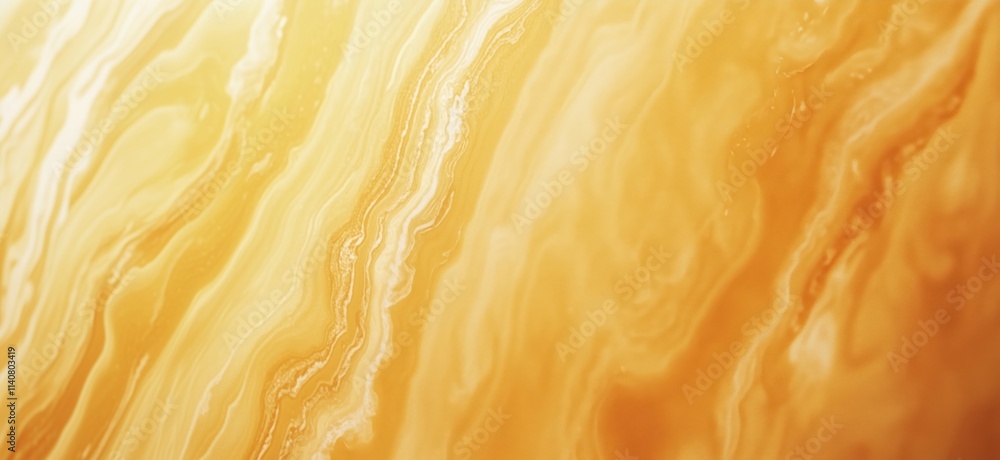 Poster abstract orange texture with wavy patterns, smooth gradients, and glossy finish. evokes warmth and e